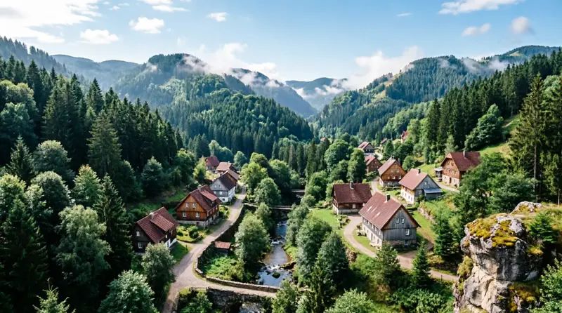 Waldlandschaft aus der Luft