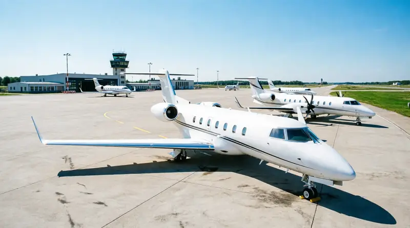Flugzeug im Hangar